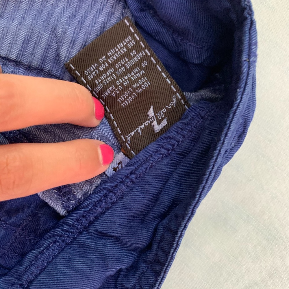 7 For All Mankind Blue Pants - Picture 2 of 4